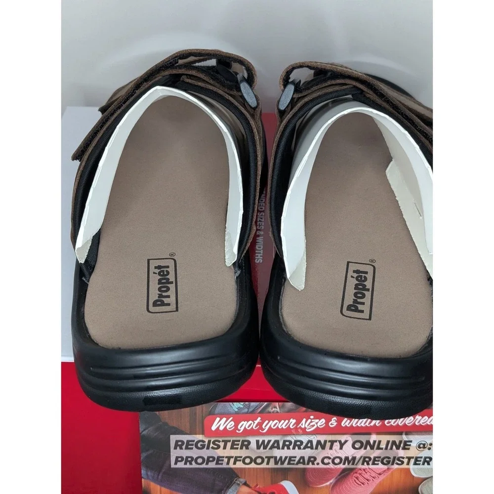 Propet Vero Slide Men's Size 10.5 X (3E) Brown Casual Sandals MSV003LBRNX-10H‎